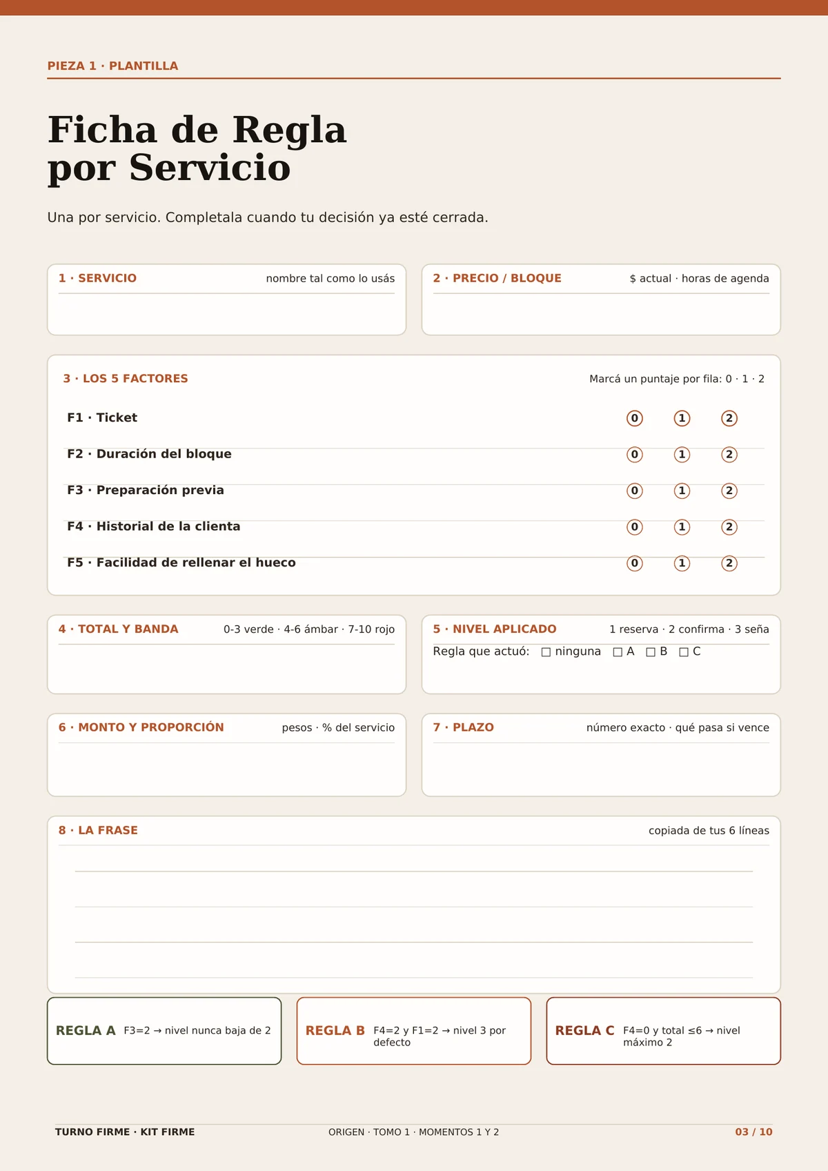 Ficha de Regla real del Kit Firme imprimible